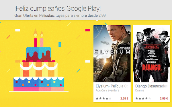 Descuentos en la Google Play por segundo aniversario